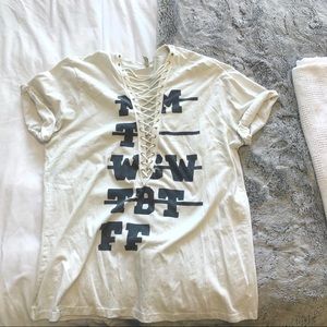 LF Emma & Sam laced up tee
